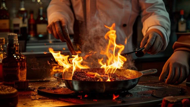 Como dominar a cocção flambada em carnes sem erros comuns